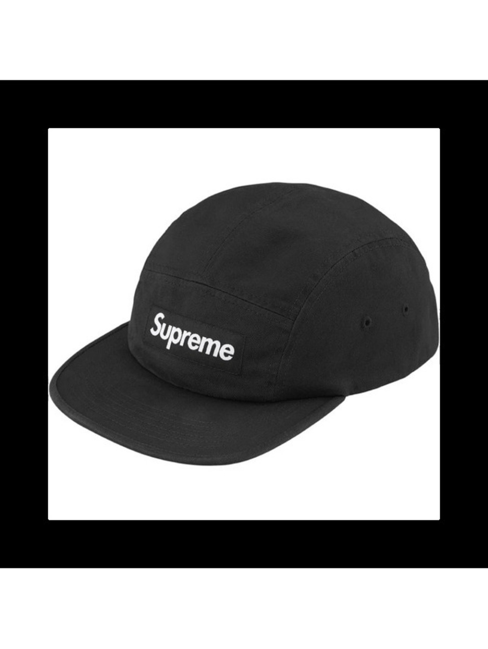 Supreme Washed Chino Twill Camp Cap Black